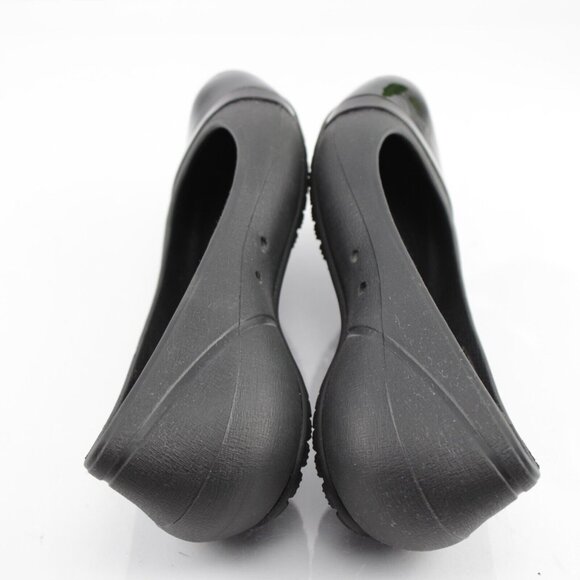 CROCS Womens Cap Toe Ballet Flat Size 5 Black Slip On Shoe Water Resistant Comfy - Picture 9 of 12